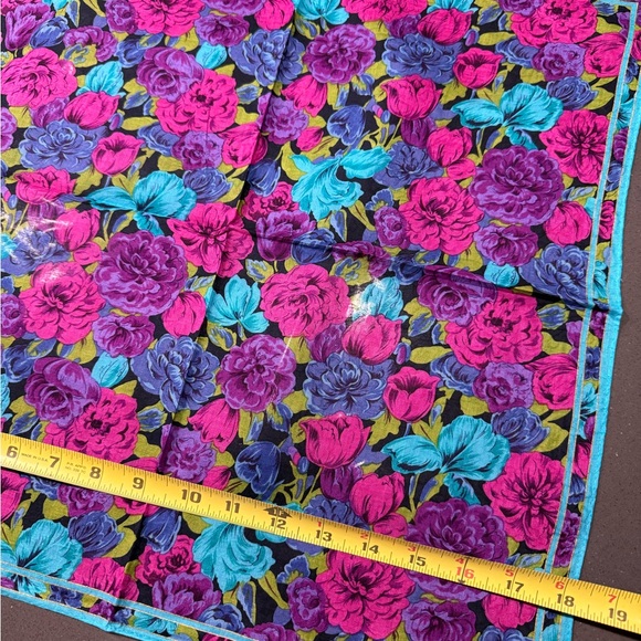 NWOT Givenchy Floral Patterned Bag or Neck Scarf 18x 18” - Picture 2 of 3